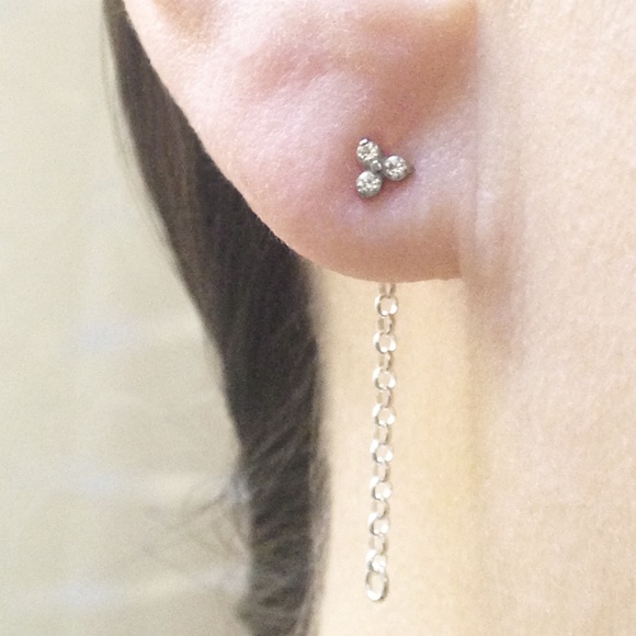 Earring Chains Sterling Silver - Picture 1 of 7